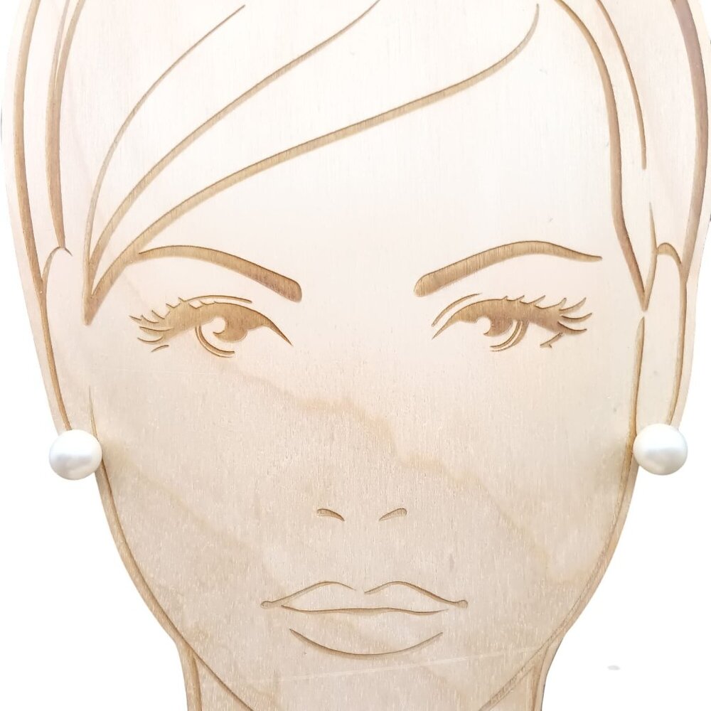 Classic Faux Pearl Stud Earrings